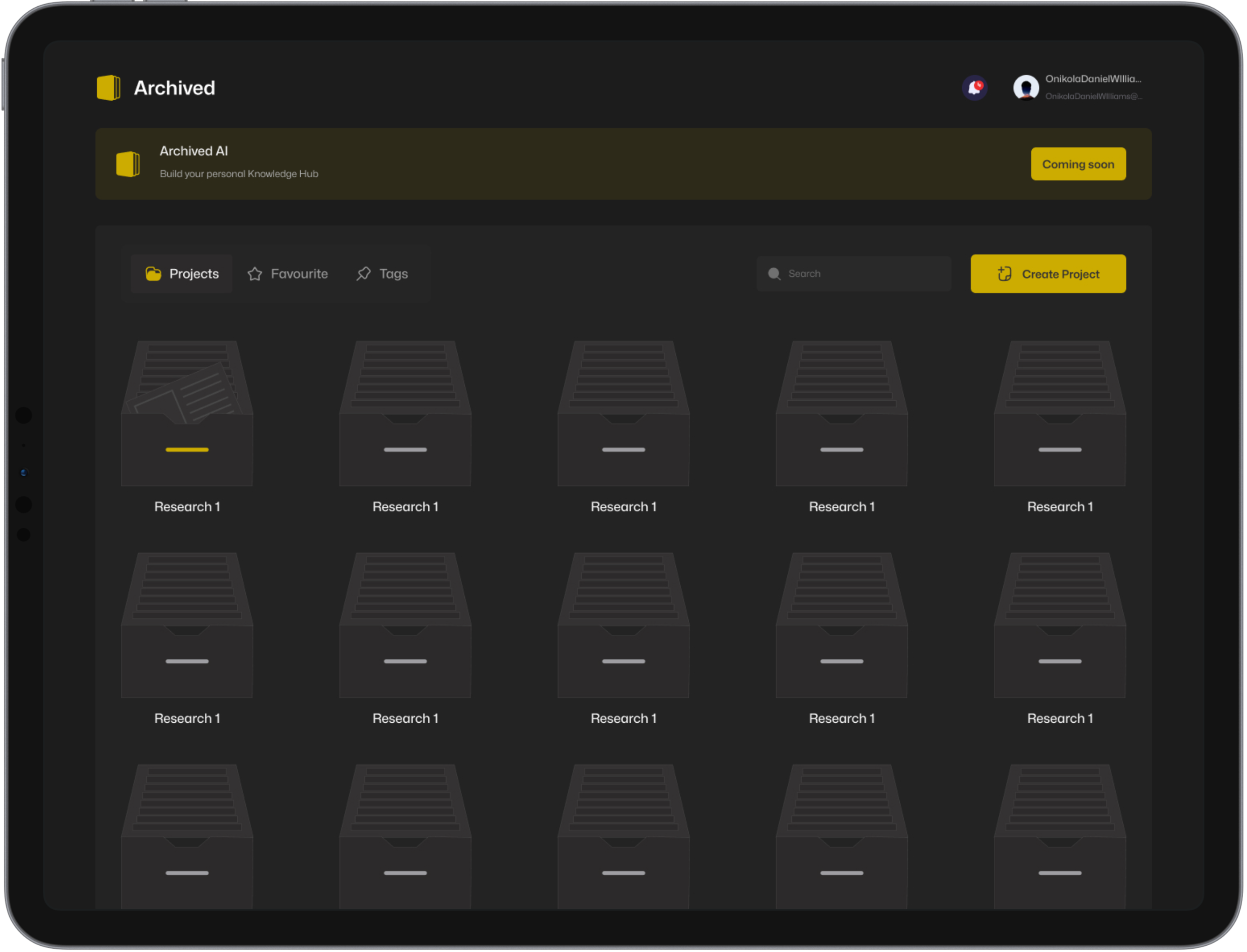 Preview of Archived Dashboard